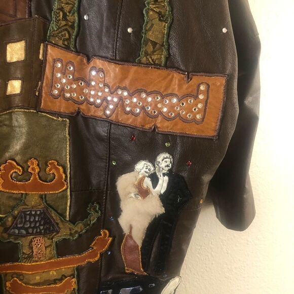 Michelle & Francin leather over side brown jacket - Picture 9 of 10